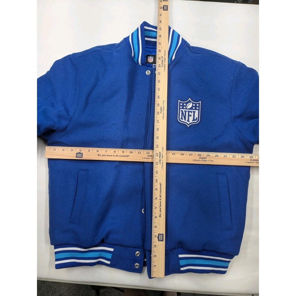 2025 NFL Super Bowl LIX New Orleans JH Design Wool Heavy Coat Sz L Football 3062 - Picture 9 of 10